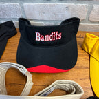 Lot Of 7 Vintage Logo Visors Featuring Bacardi Miller Genuine Draft NASCAR Adidas Bandits