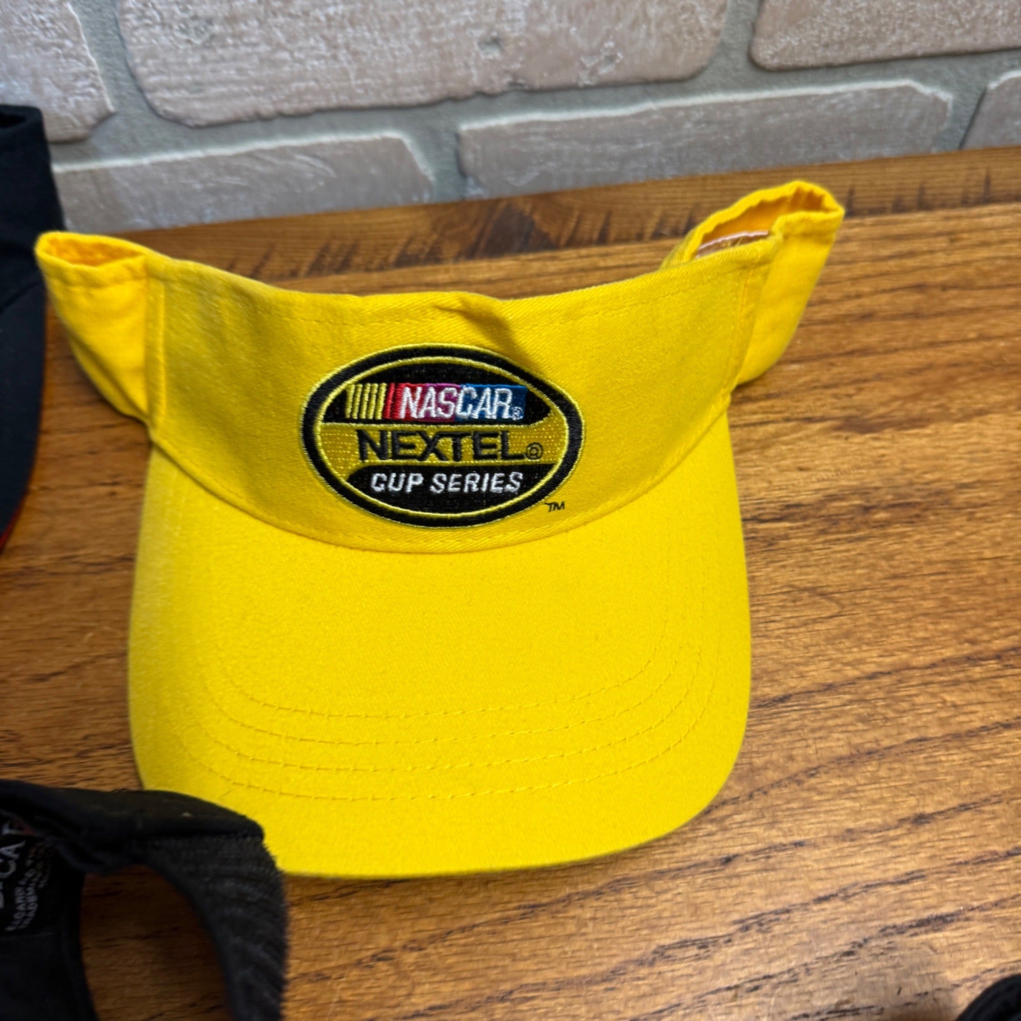 Lot Of 7 Vintage Logo Visors Featuring Bacardi Miller Genuine Draft NASCAR Adidas Bandits