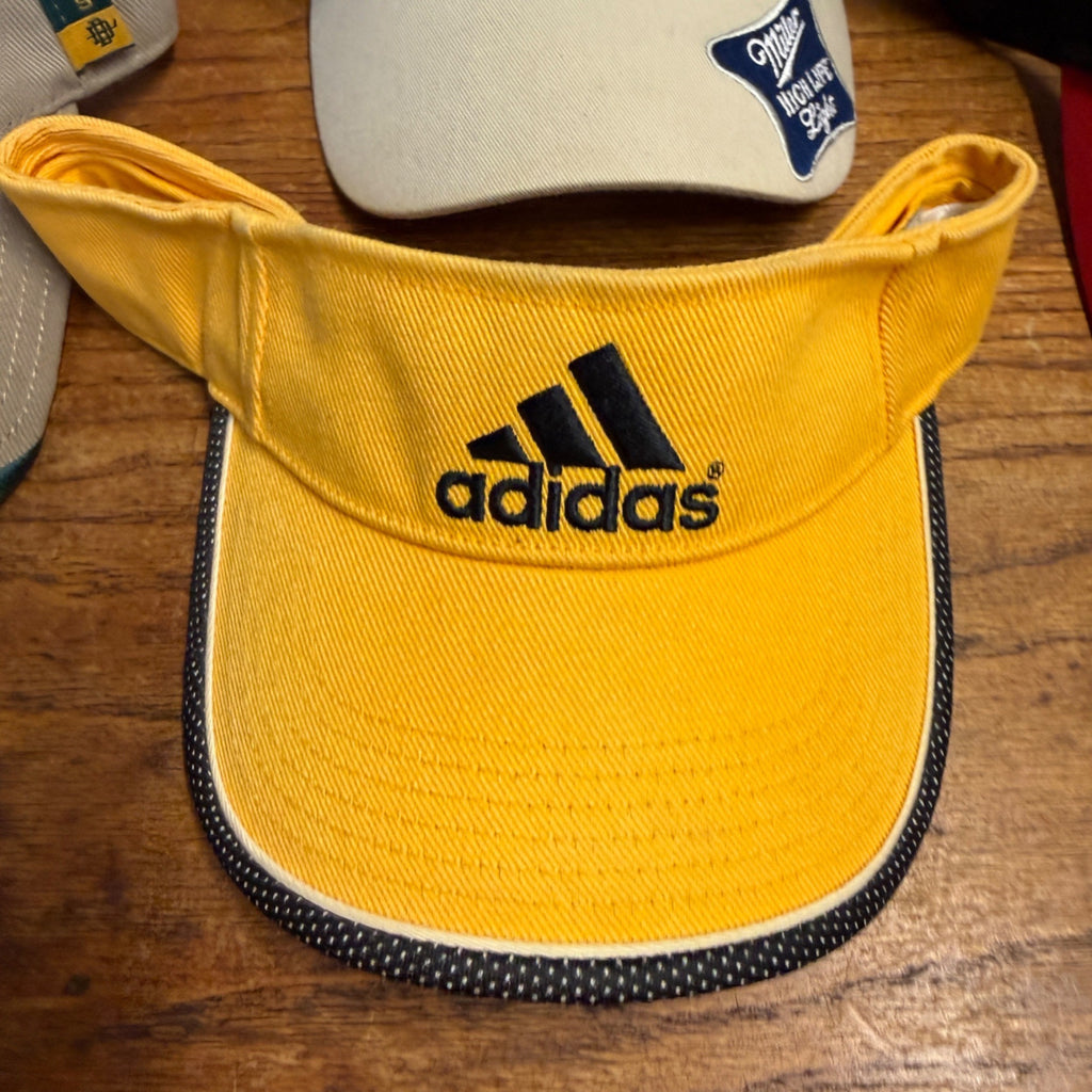 Lot Of 7 Vintage Logo Visors Featuring Bacardi Miller Genuine Draft NASCAR Adidas Bandits