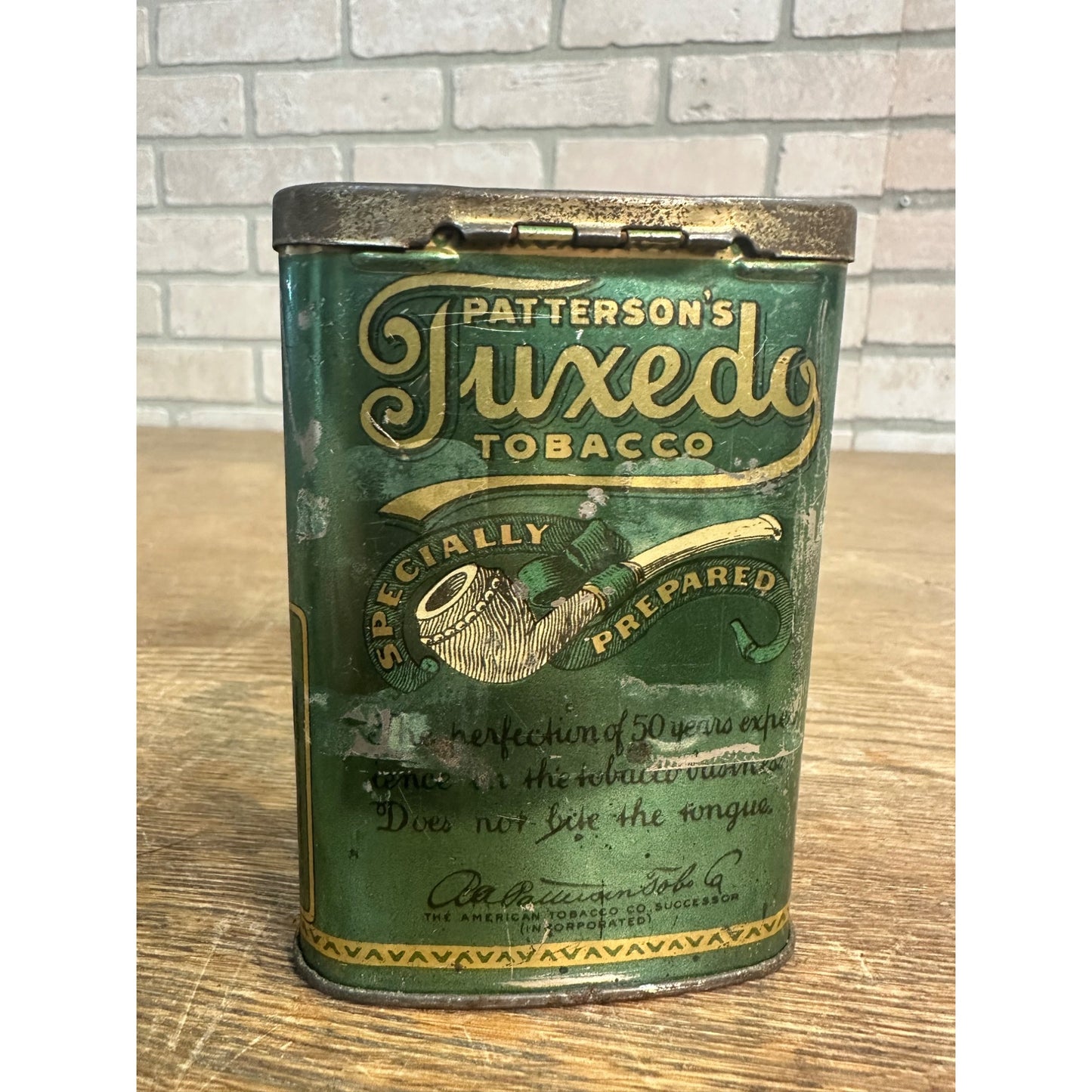 Patterson's Tuxedo Tobacco Patterson Tobacco Co, VA circa 1920's Pocket Tin