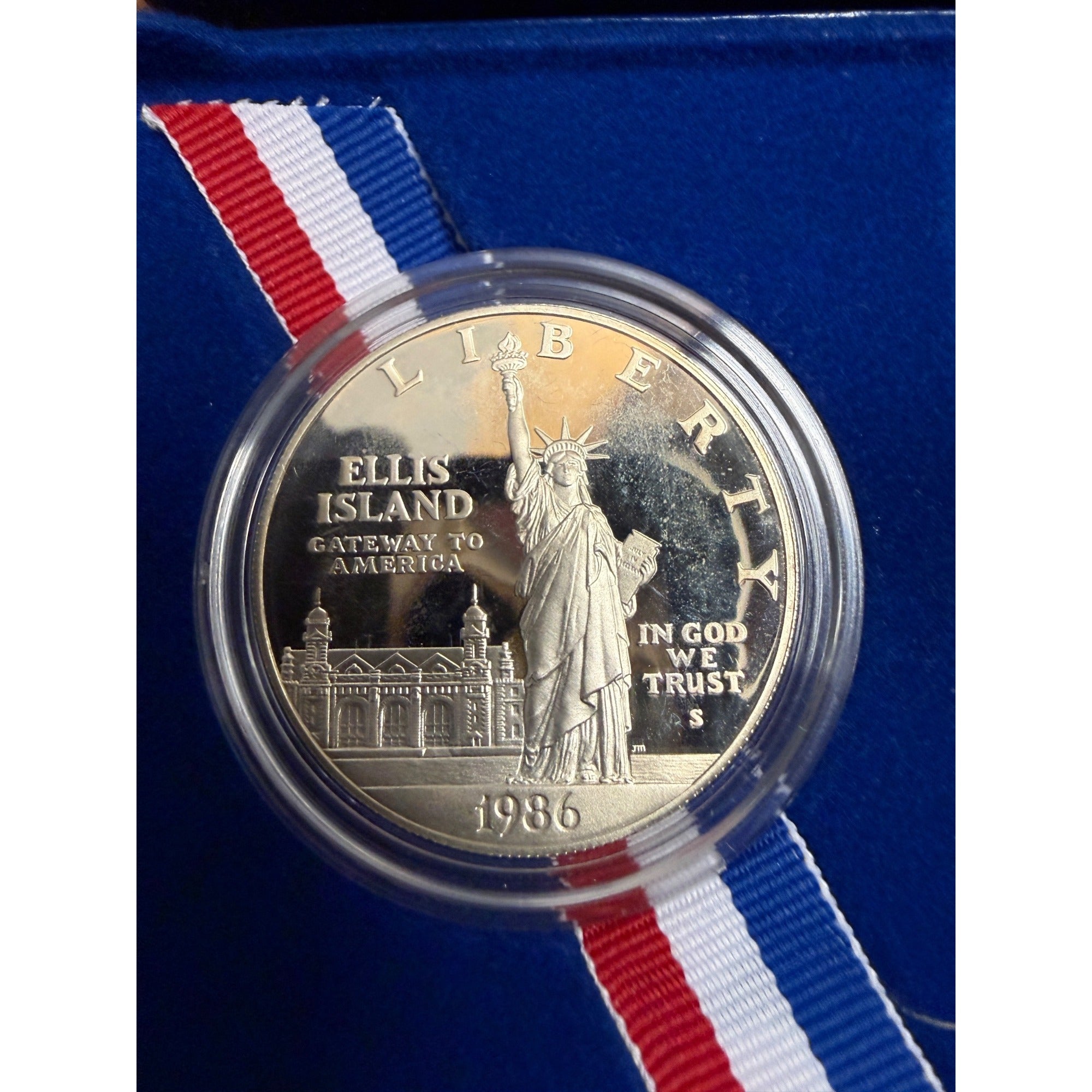 1986 S Proof Statue of Liberty One Dollar Silver Commemorative