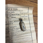 Antique 1900s Isdell Remedy Sample Medicine Bottles & Sales Sheet Syracuse NY