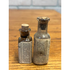 Antique 1900s Isdell Remedy Sample Medicine Bottles & Sales Sheet Syracuse NY