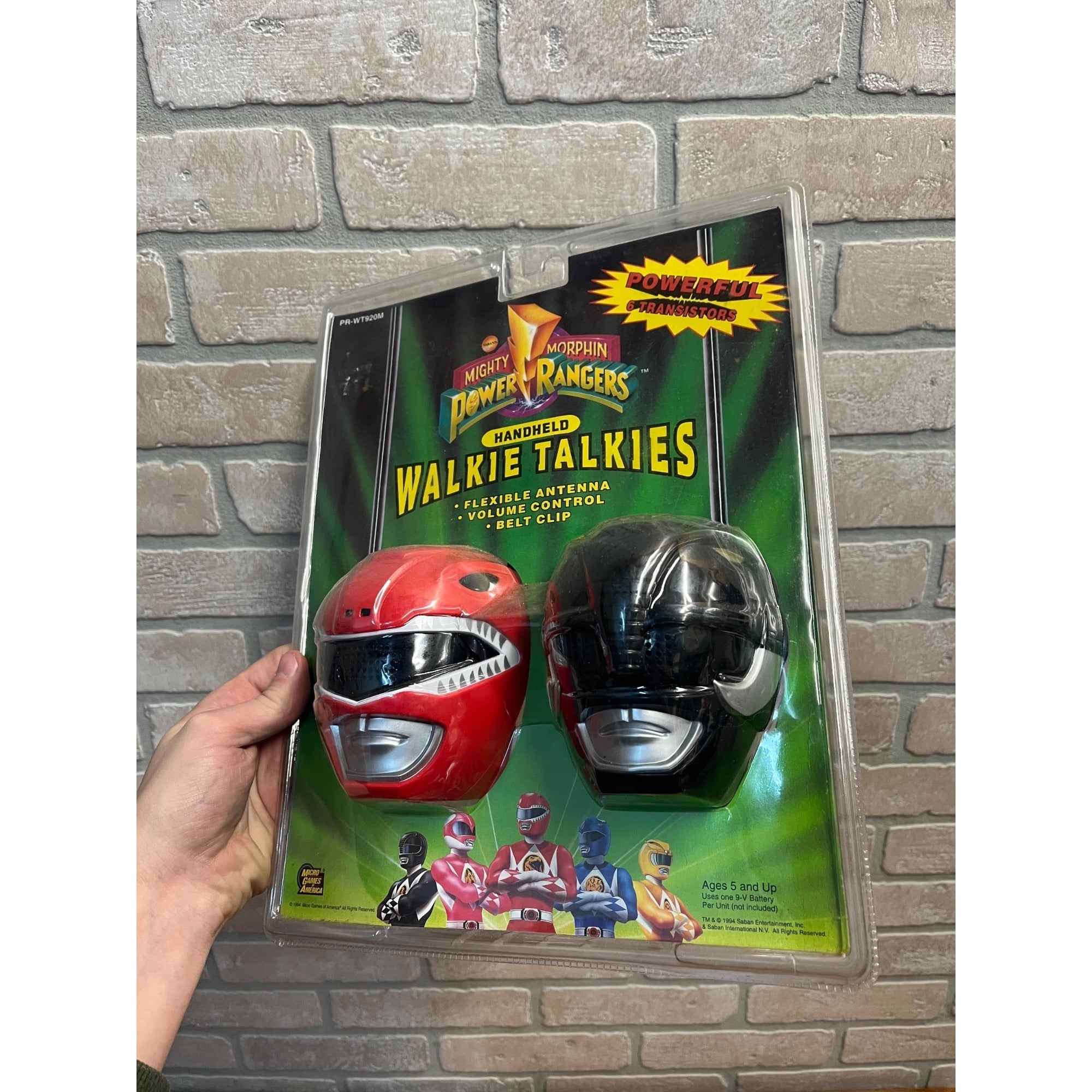 Vintage Mighty Morphin Power Rangers Walkie Talkies Toy Sealed New 1994