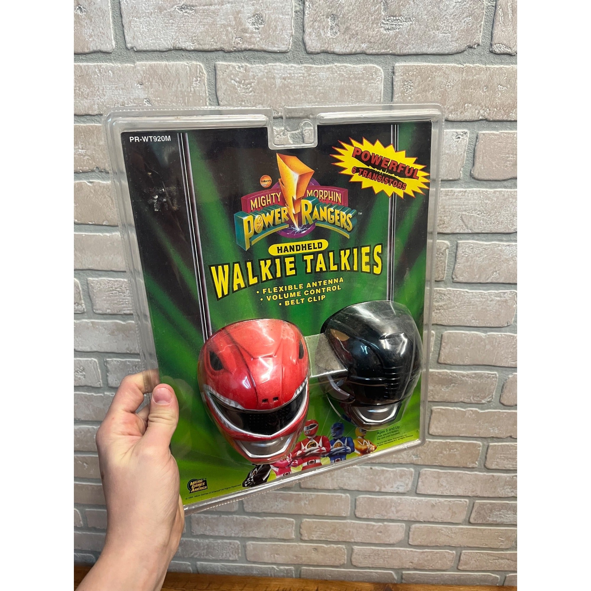 Vintage Mighty Morphin Power Rangers Walkie Talkies Toy Sealed New 1994
