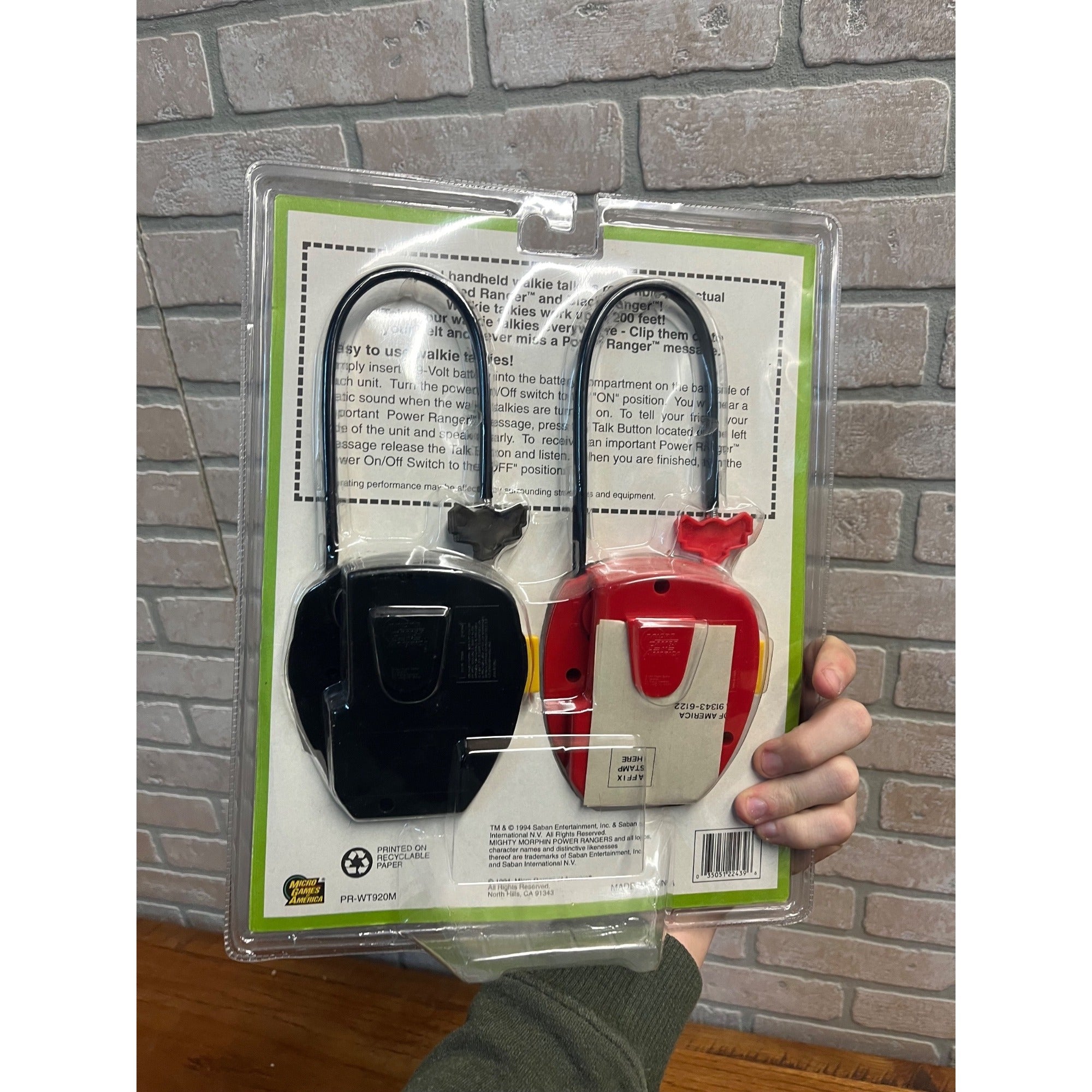Vintage Mighty Morphin Power Rangers Walkie Talkies Toy Sealed New 1994