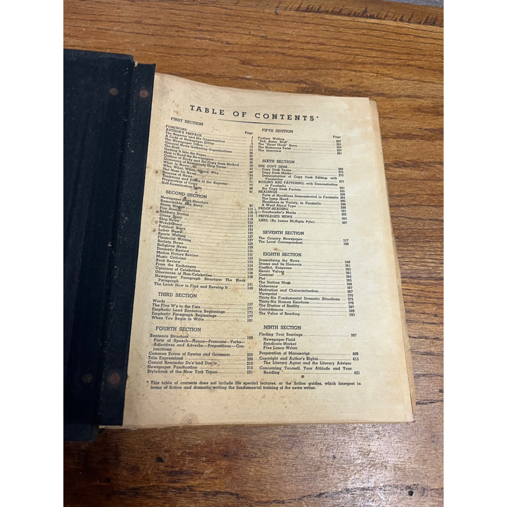 Vintage Newspaper Institute of America Handbook for Writers 1937 Dotson
