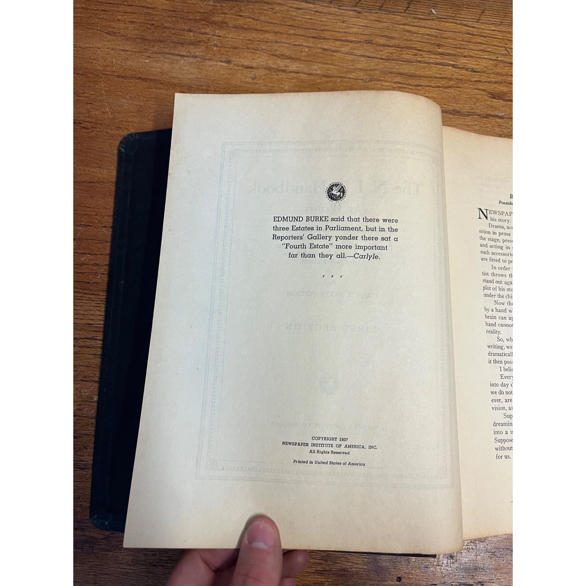 Vintage Newspaper Institute of America Handbook for Writers 1937 Dotson