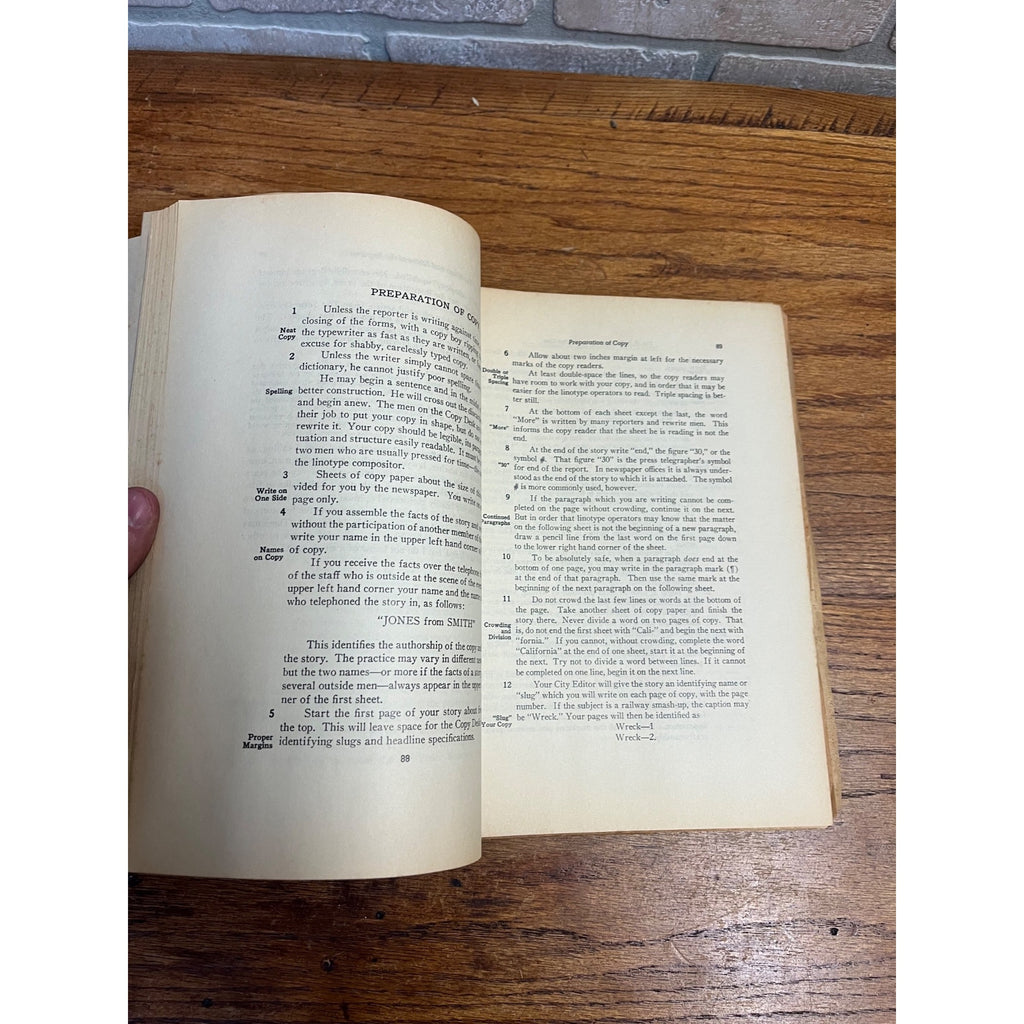Vintage Newspaper Institute of America Handbook for Writers 1937 Dotson
