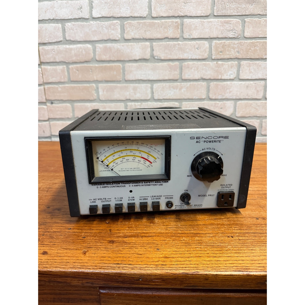 Sencore PR57 AC Powerite Variable Isolation Transformer Safety Analyzer Variac