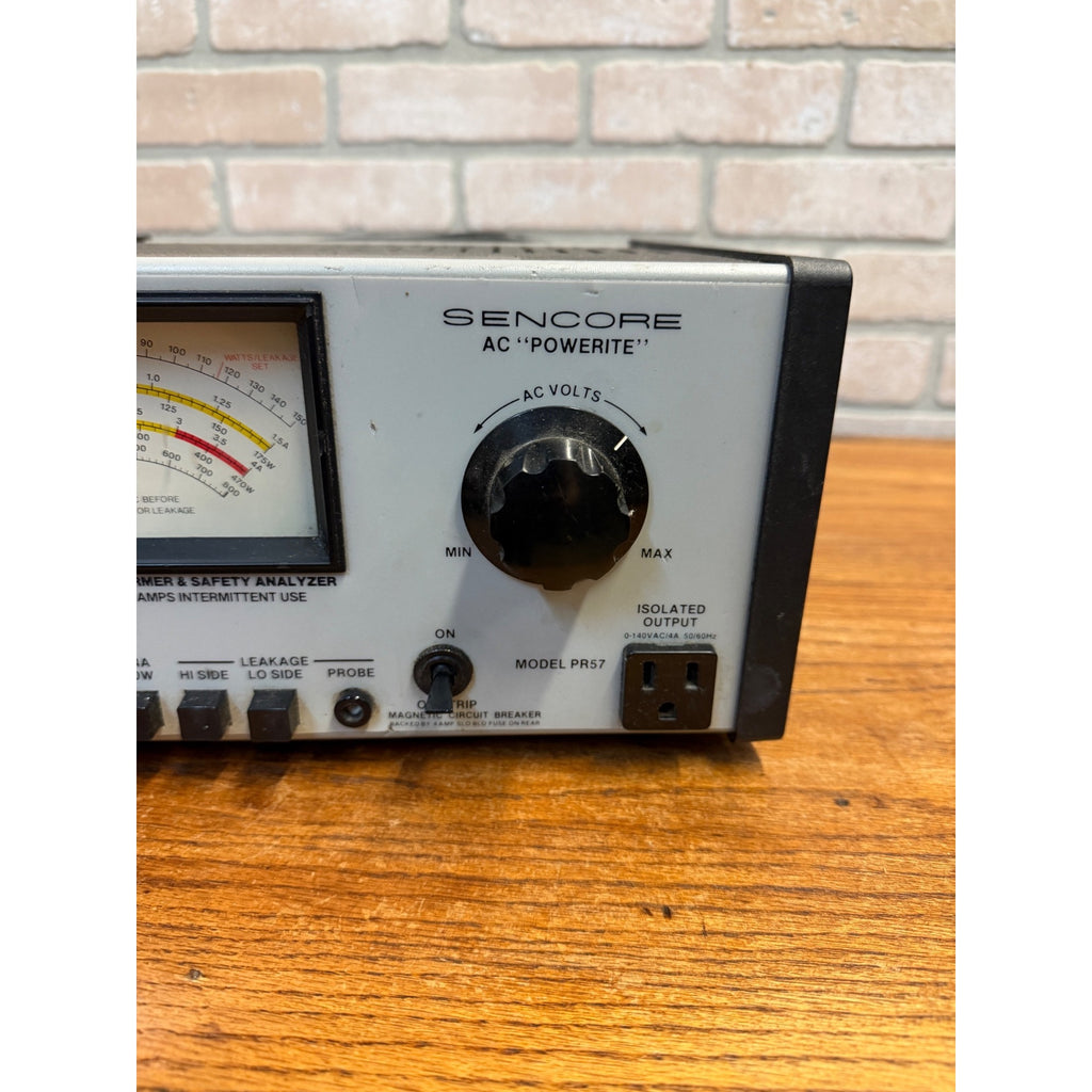 Sencore PR57 AC Powerite Variable Isolation Transformer Safety Analyzer Variac