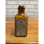 Vintage 1930s Spleenmarrow Apothecary Medicine Amber Bottle Wilson Laboratories