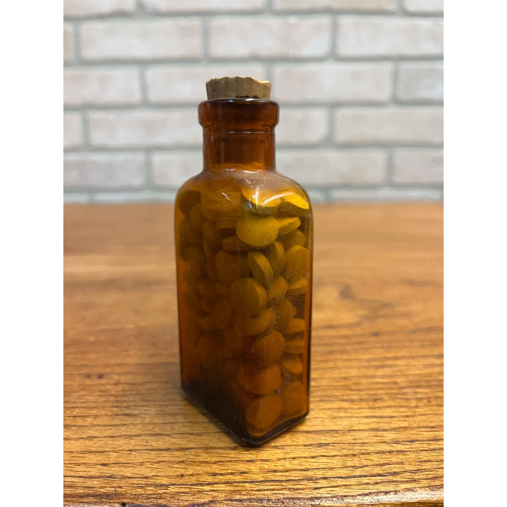 Vintage 1930s Spleenmarrow Apothecary Medicine Amber Bottle Wilson Laboratories