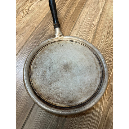 Vintage Cast Aluminum 10" Round Griddle w/ Wood Handle