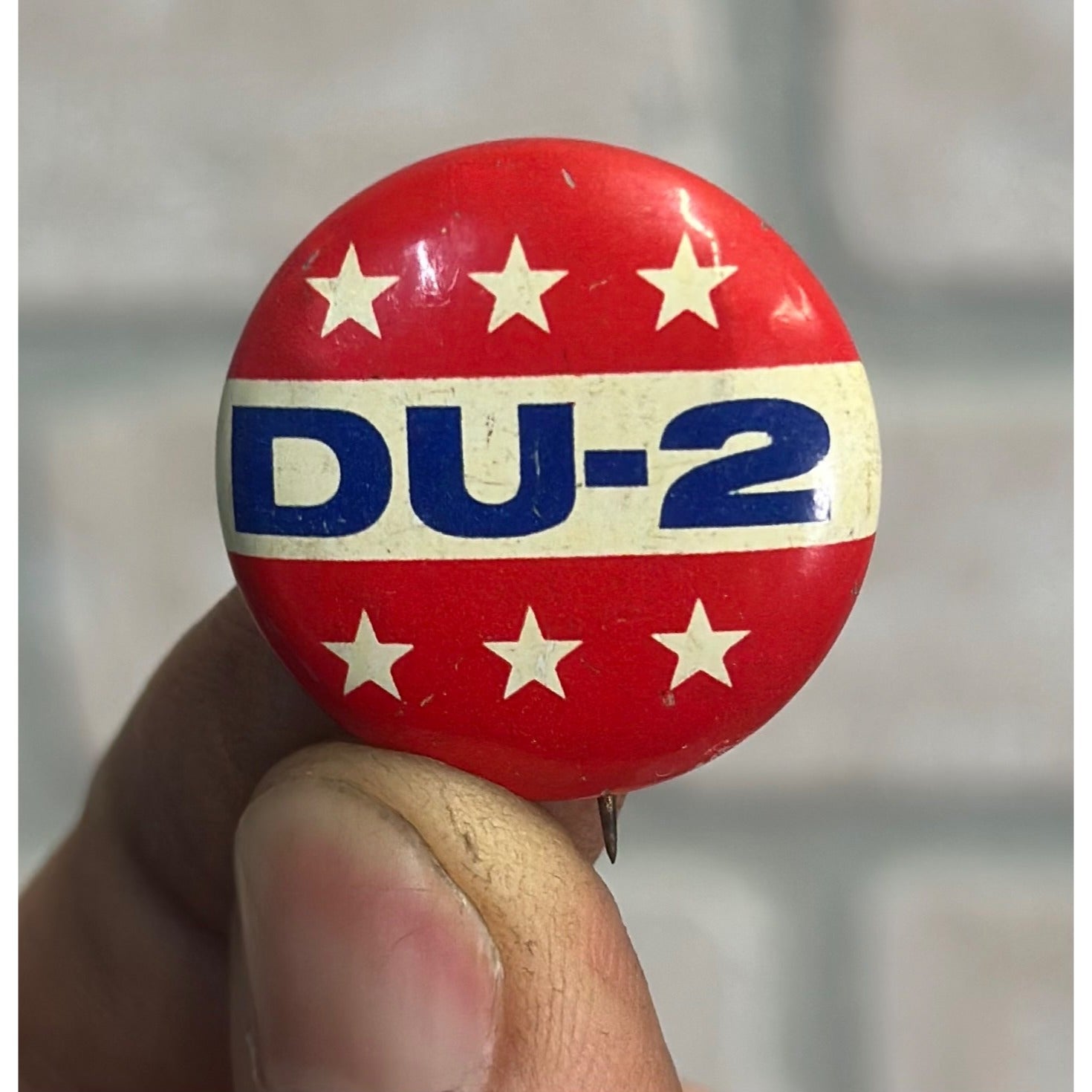Vintage 1988 Michael Dukakis Presidential Campaign DU-2 Pin Button Pinback