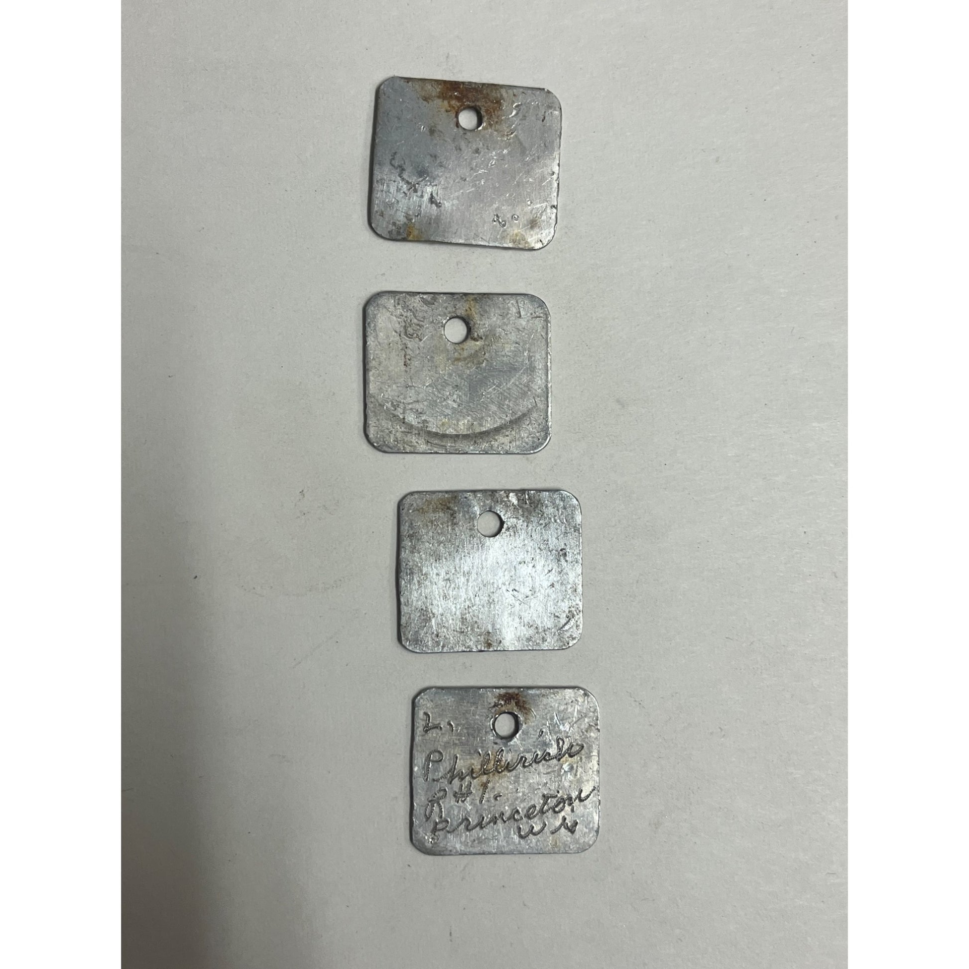 Vintage 1968 - 1972 Wisconsin Trap Tags Trapping Hunting License Lot (4)