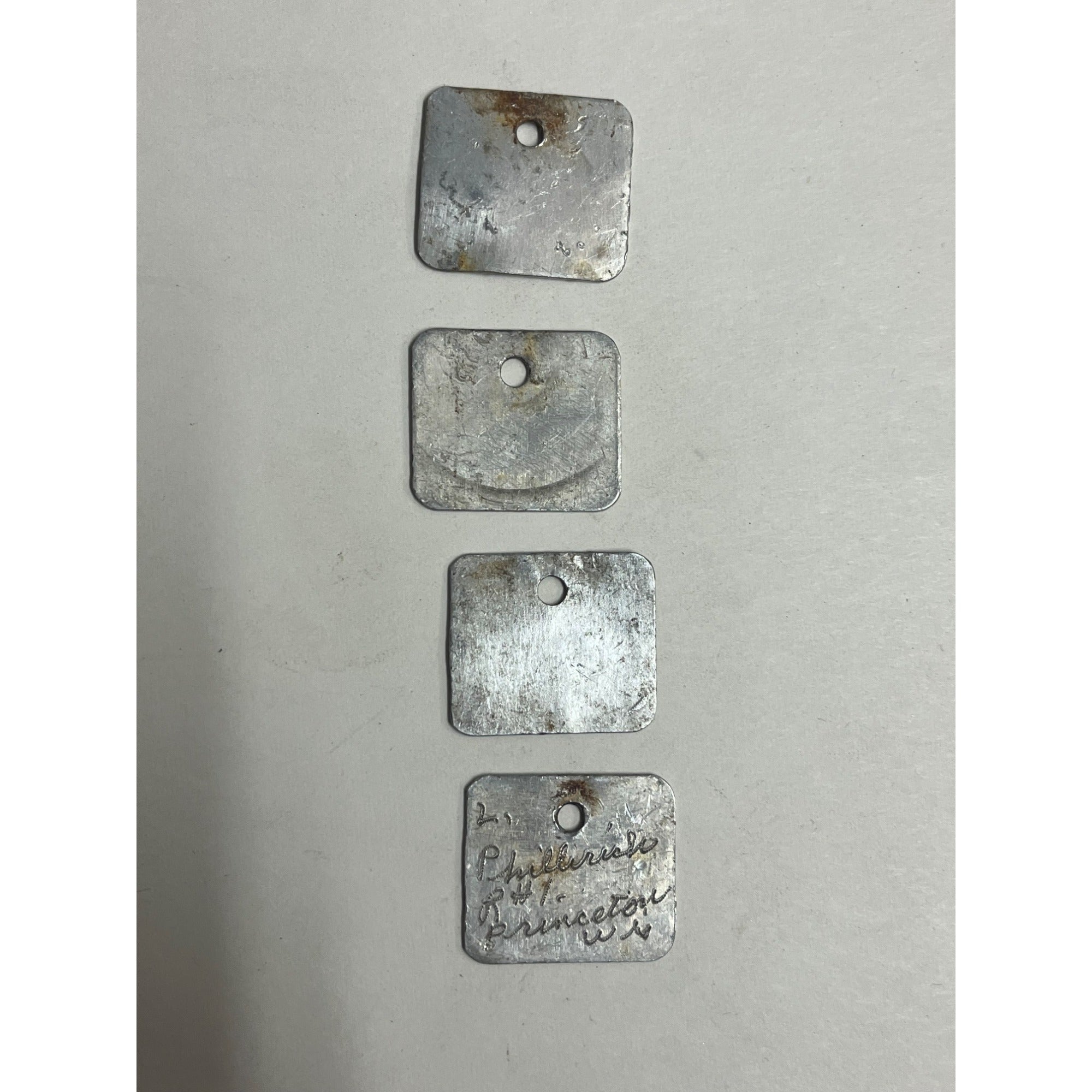 Vintage 1968 - 1972 Wisconsin Trap Tags Trapping Hunting License Lot (4)