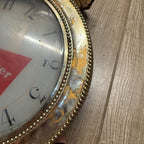 VTG Double Sided 1950s Budweiser Pocket Watch Clock Lighted Parrot Bird Bar Sign As-Is