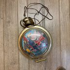 VTG Double Sided 1950s Budweiser Pocket Watch Clock Lighted Parrot Bird Bar Sign As-Is