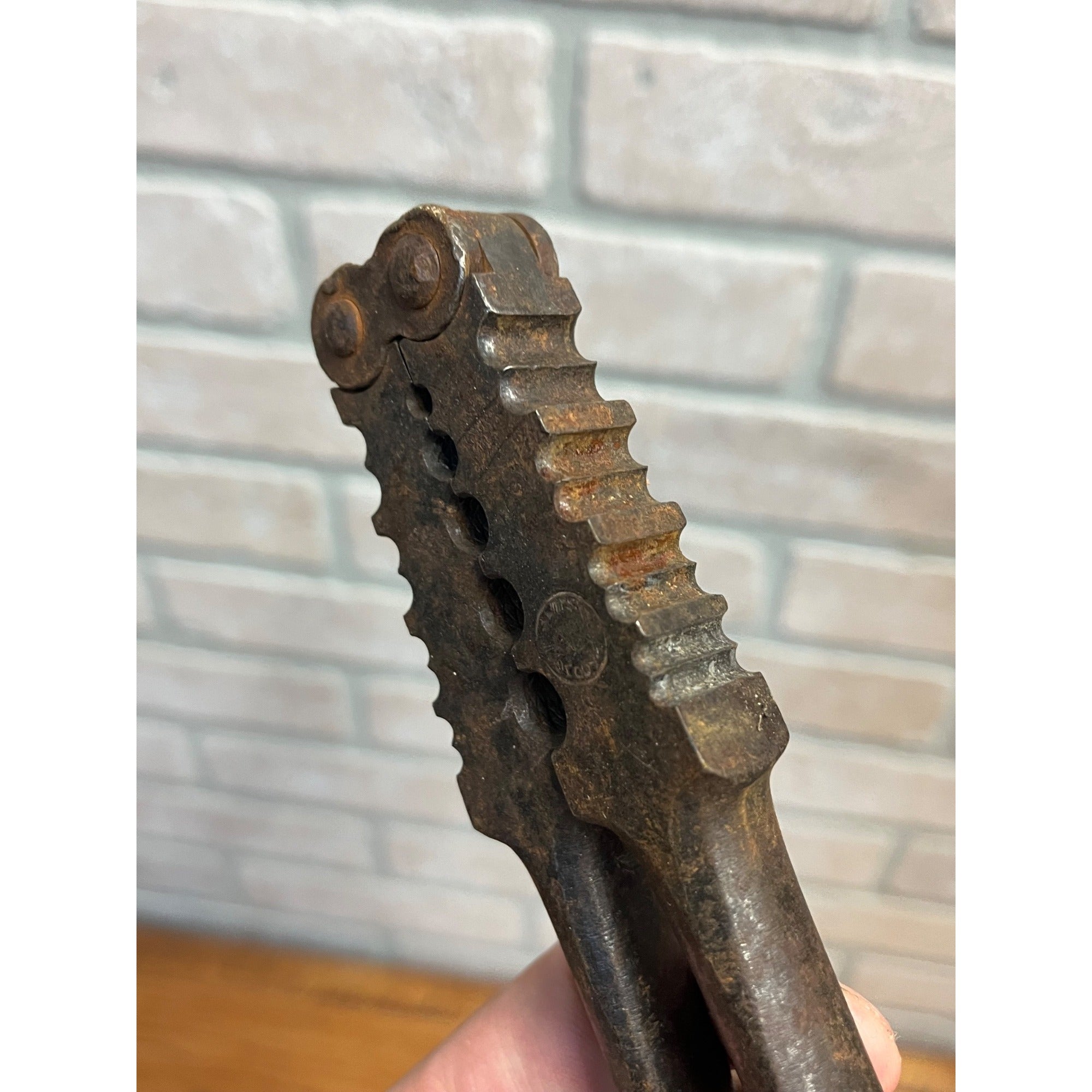 Vintage Klein Sons Tools Lineman Reversible Splicing Crimping Antique Iron Tool