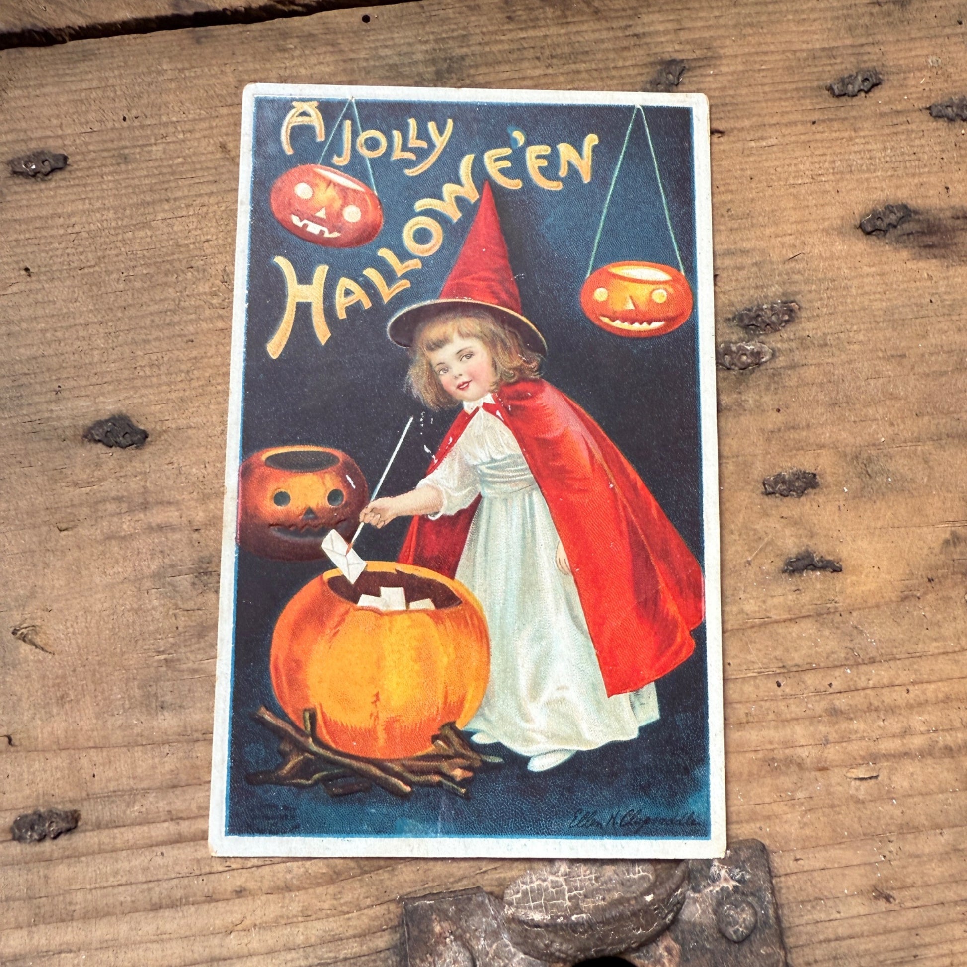 Original Ellen Clapsaddle "A Jolly Halloween"" Series No. 978 Postcard