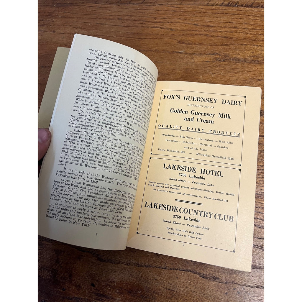 Vintage 1936 Jansens Directory of Pewaukee Wisconsin Business Guide Ads Wis WI
