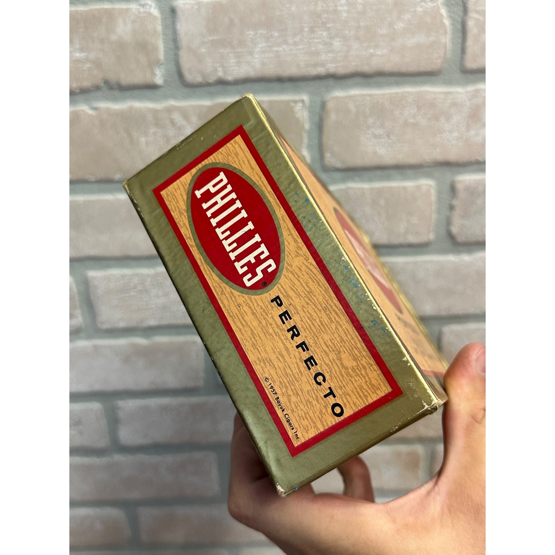 Vintage 1957 Phillies Perfector Cigar Box Milton Berle NBC TV Star Bayuk Co.