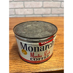Vintage  Monarch Mocha-Rich 1 LB Key Wind Coffee Tin Can Lion Chicago IL