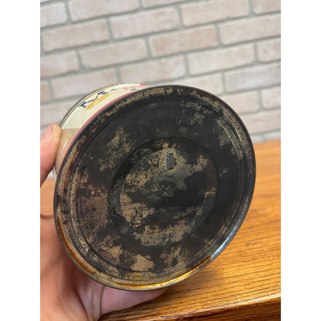 Vintage  Monarch Mocha-Rich 1 LB Key Wind Coffee Tin Can Lion Chicago IL