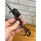 Antique Primitive 19th c. Wrought Iron Candle Snuffer Scissors Footed Farmhouse