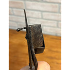 Antique Primitive 19th c. Wrought Iron Candle Snuffer Scissors Footed Farmhouse