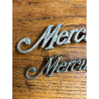 Vintage Mercury Car Auto Emblem Badges Script Lot (2) OEM Original Parts