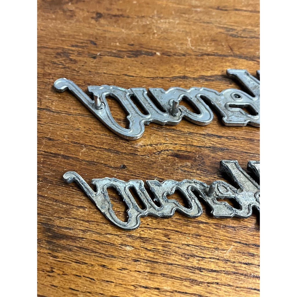 Vintage Mercury Car Auto Emblem Badges Script Lot (2) OEM Original Parts
