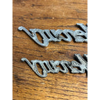 Vintage Mercury Car Auto Emblem Badges Script Lot (2) OEM Original Parts