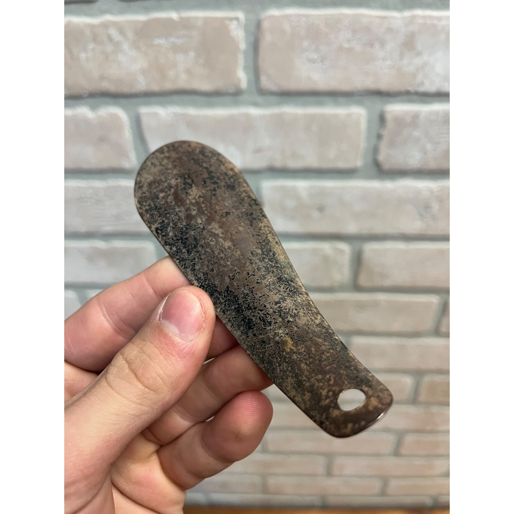 Vintage Nicolaus Boots & Shoes Store Advertising Tin Shoe Horn West Bend Wis