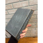 Antique Primitive Graniteware Enamelware Gray Baking Dish/ Shallow Pan/ Farmhouse/ Kitchen Decor, Grey