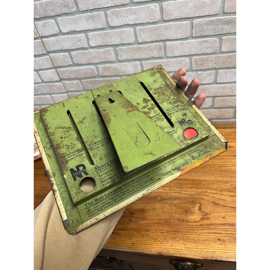 Vintage 1930s Nature's Remedy Laxative Drug Store Countertop Display Sign + Tins