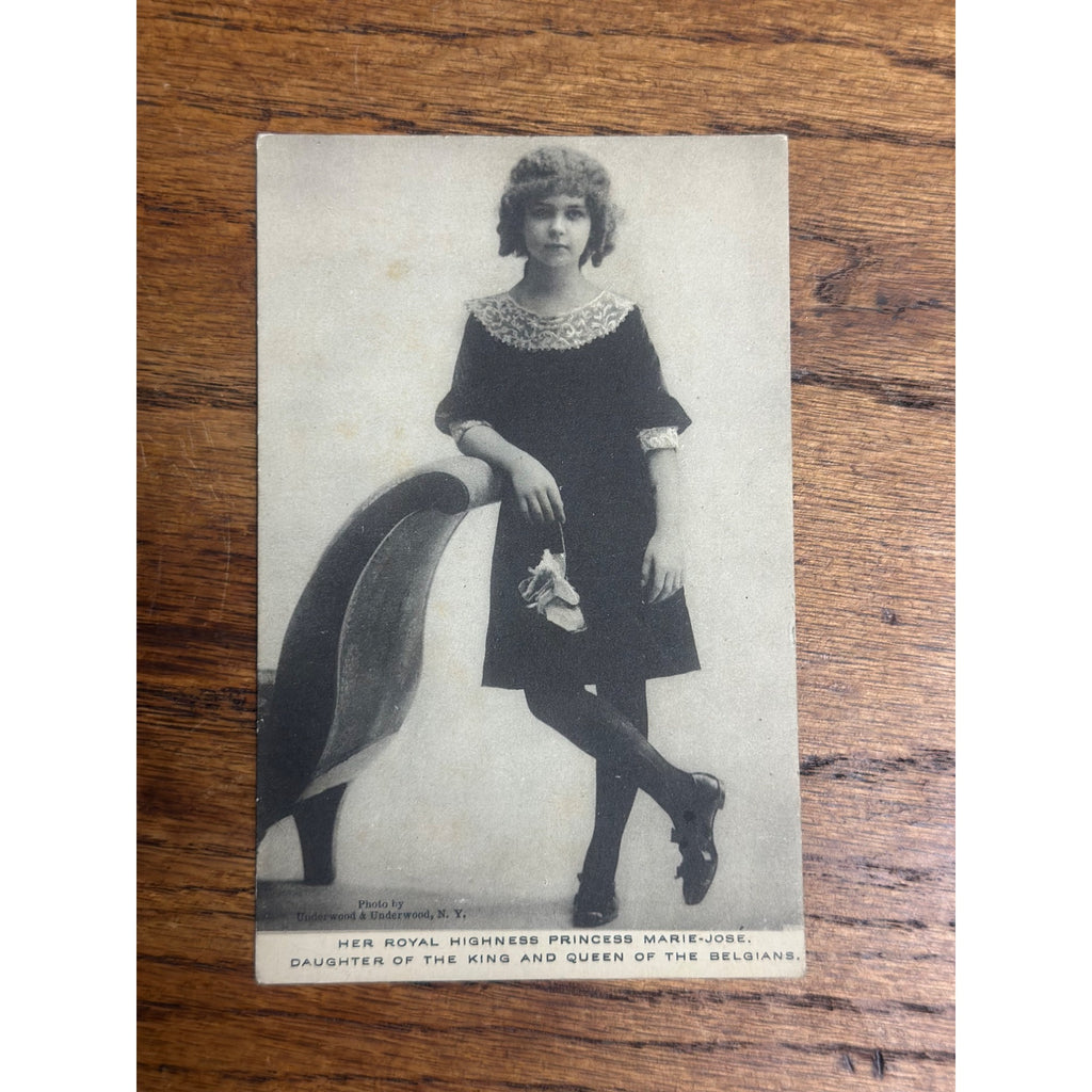 Princess Marie Jose Belgium Royalty Photo Postcard Last Queen of Italy