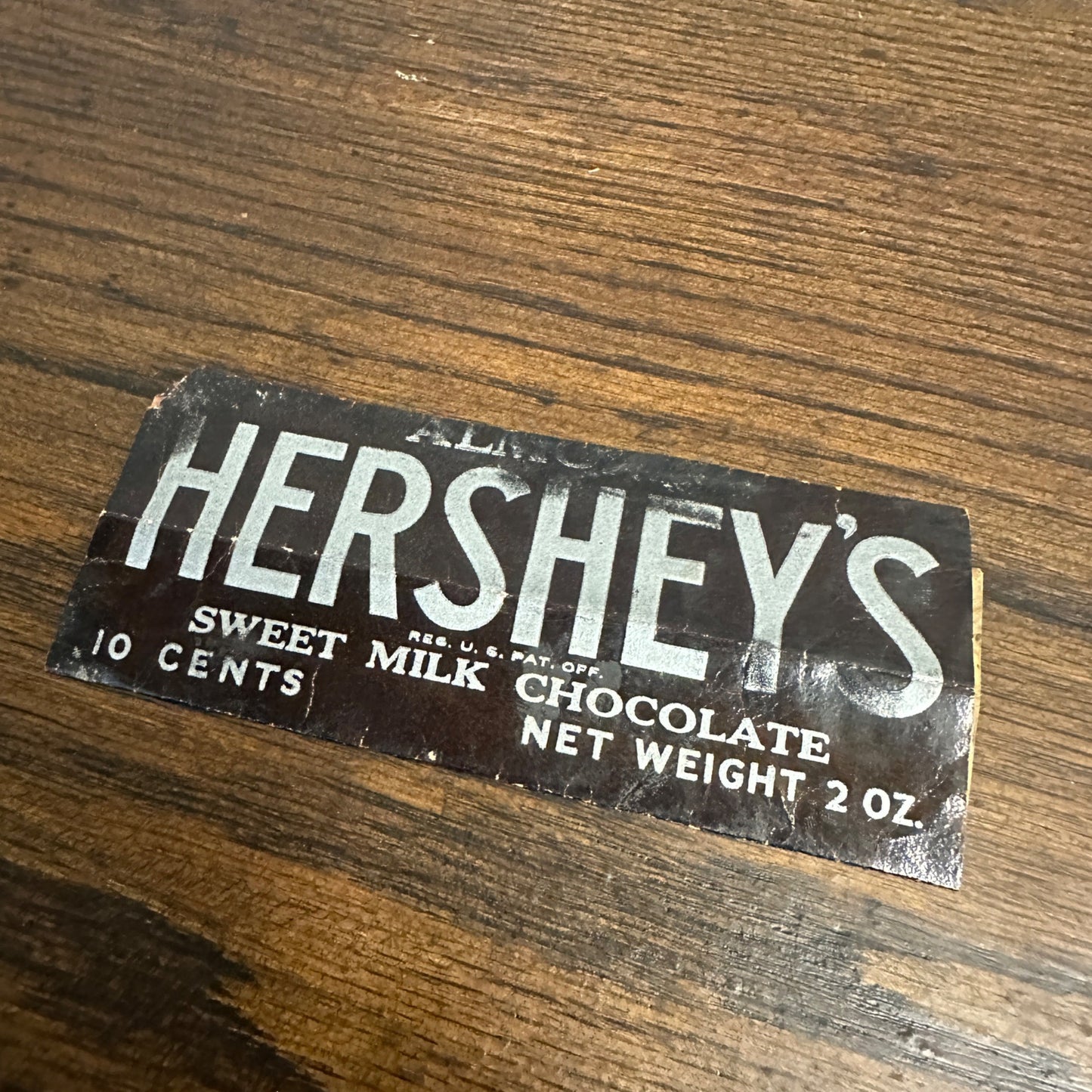 1920s Hersheys Almond Milk Chocolate Wrapper As-Is