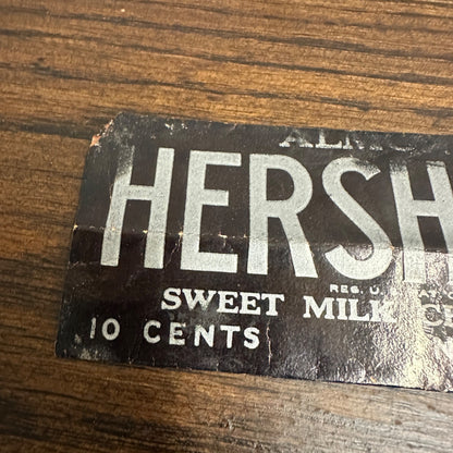 1920s Hersheys Almond Milk Chocolate Wrapper As-Is