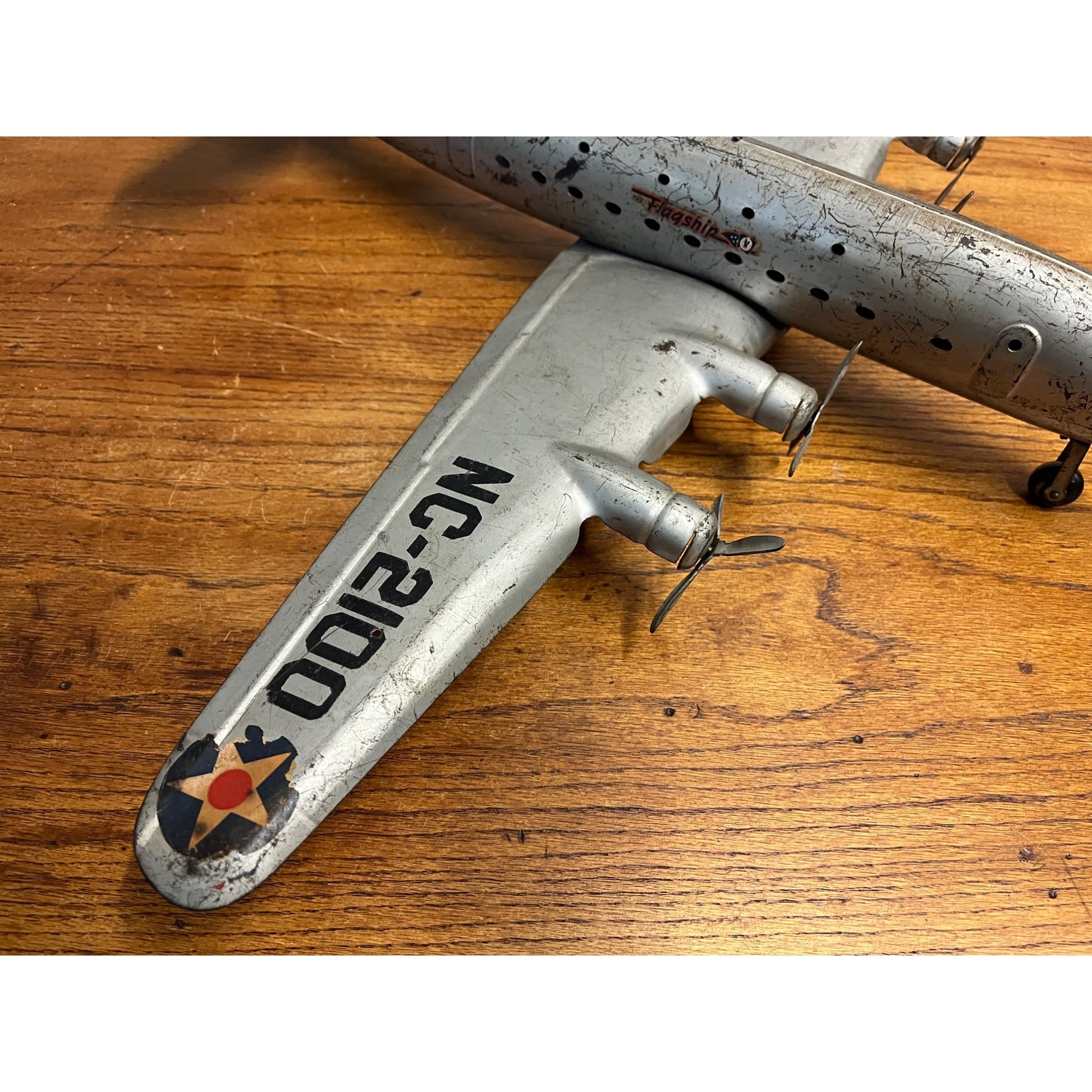 Marx Pressed Steel AA American Airlines NC-2100 Flagship Airplane Toy