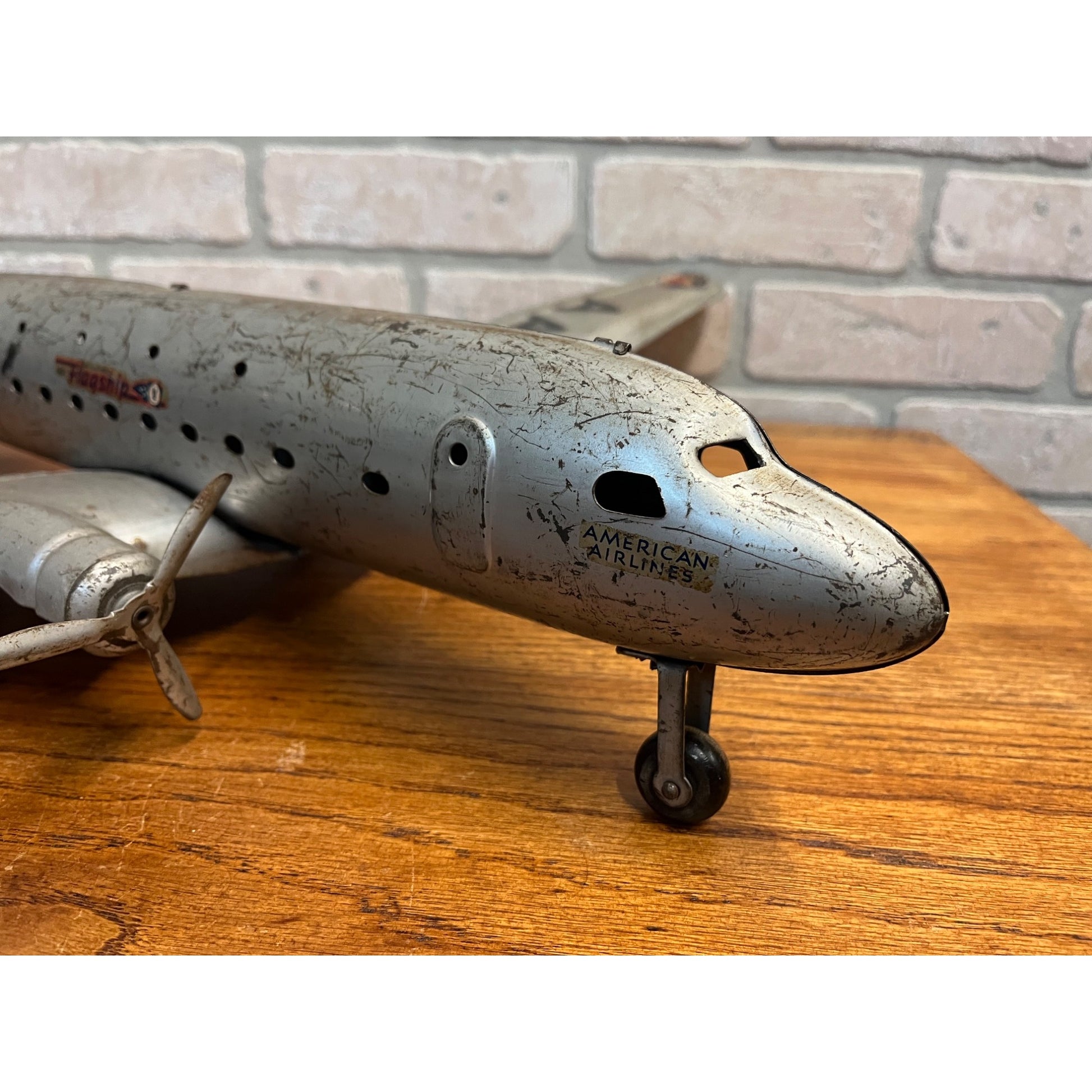 Marx Pressed Steel AA American Airlines NC-2100 Flagship Airplane Toy