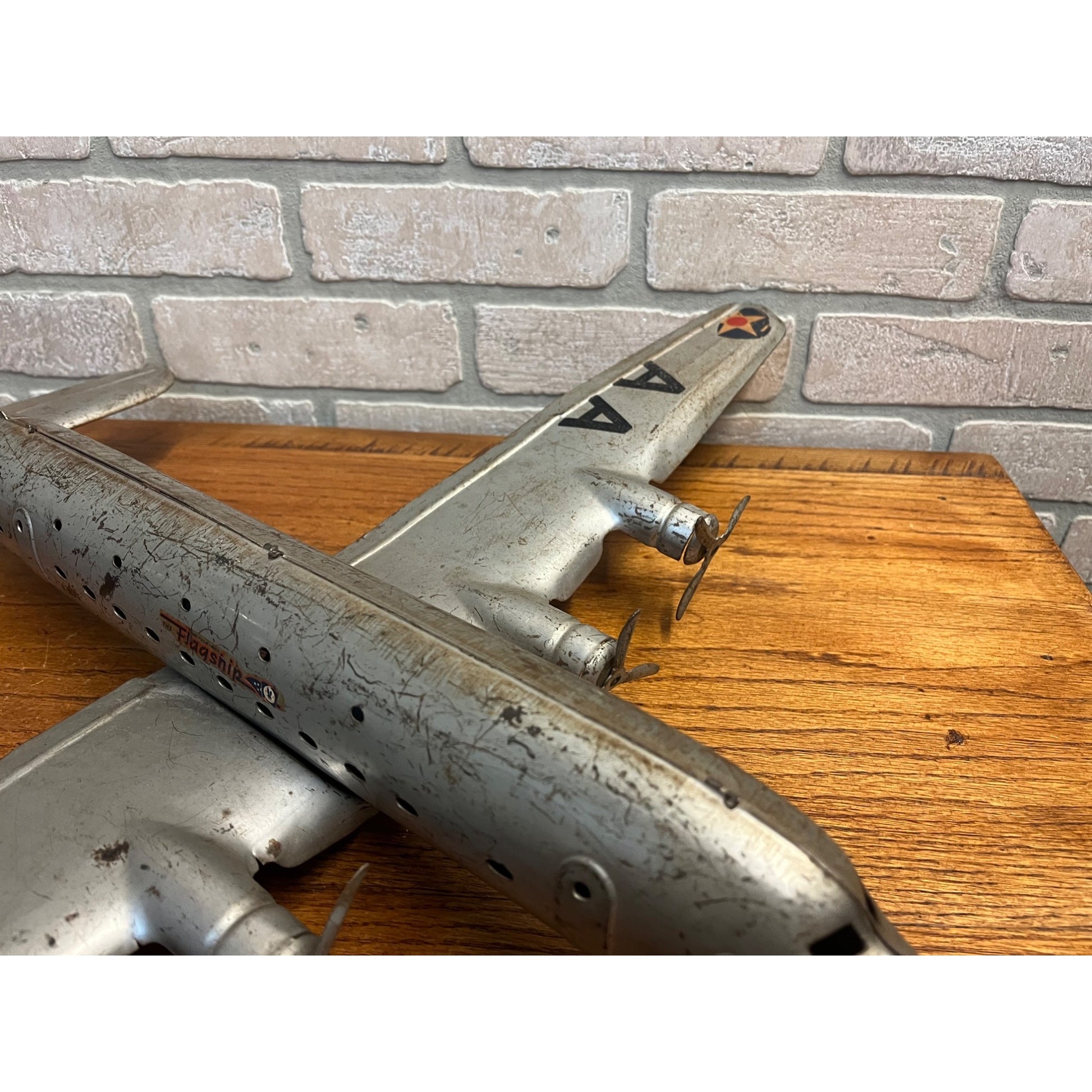 Marx Pressed Steel AA American Airlines NC-2100 Flagship Airplane Toy