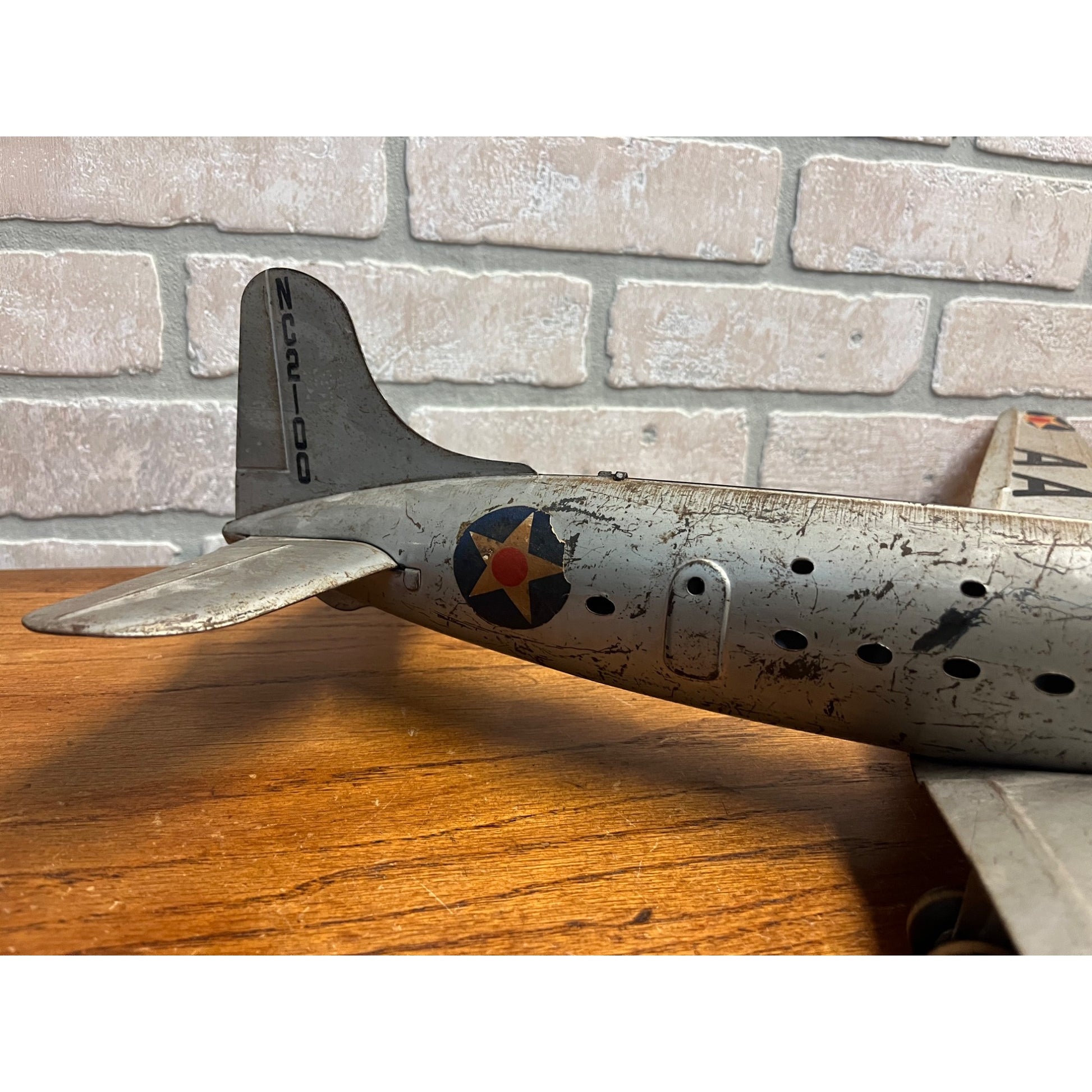 Marx Pressed Steel AA American Airlines NC-2100 Flagship Airplane Toy
