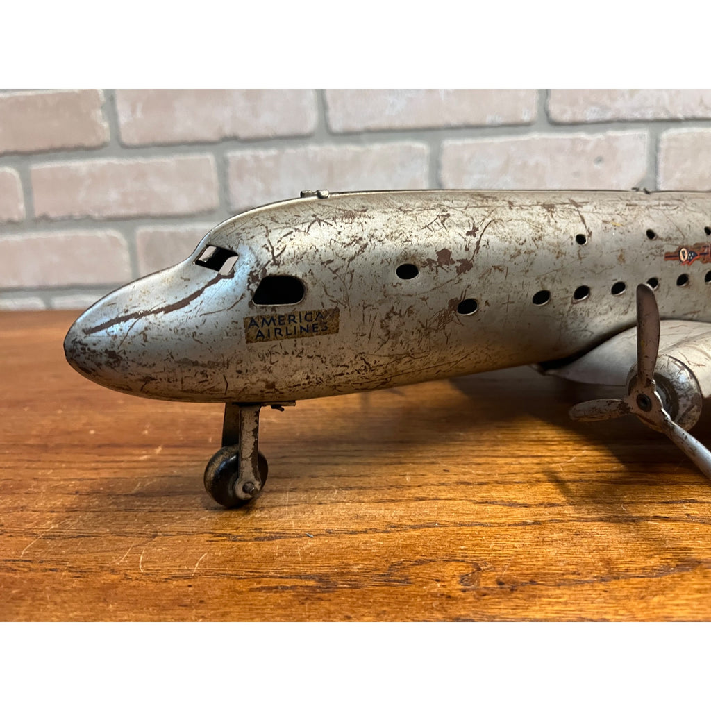 Marx Pressed Steel AA American Airlines NC-2100 Flagship Airplane Toy