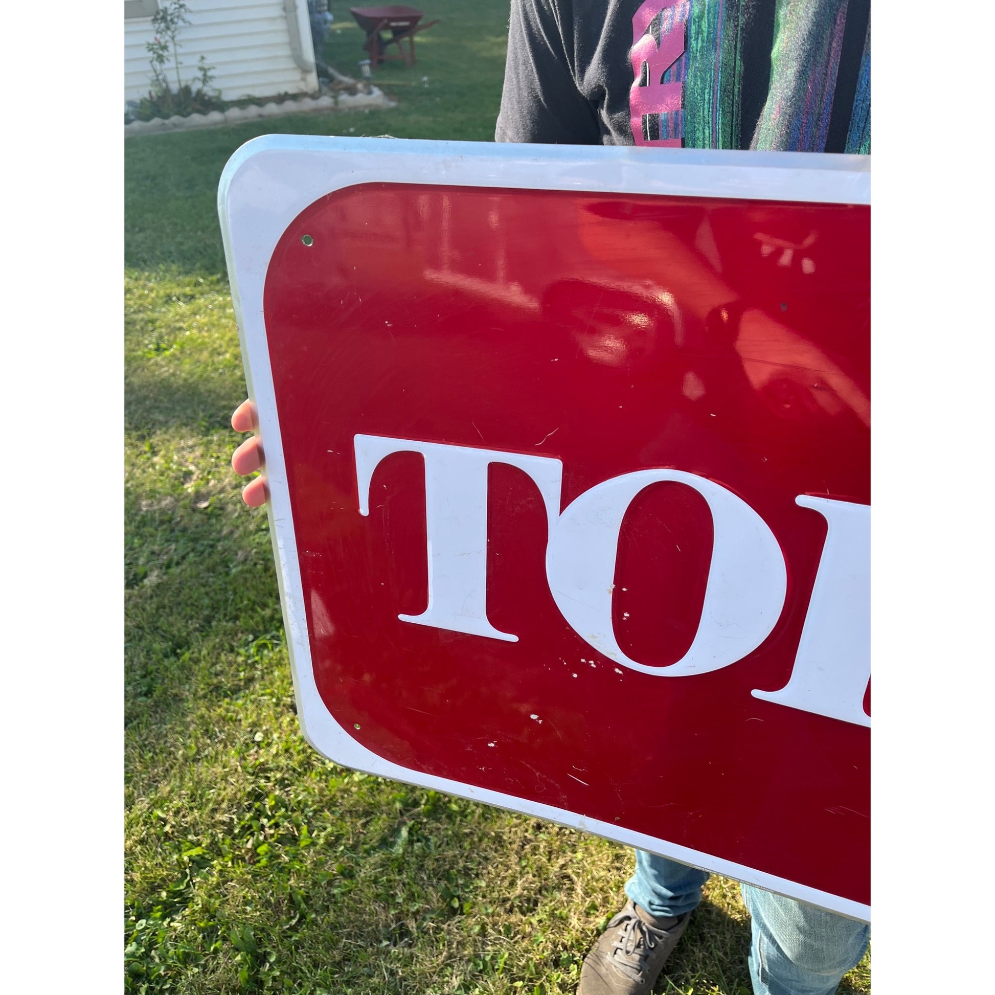 Vintage Toro Lawn Mower Embossed Metal Advertising Store Display Sign