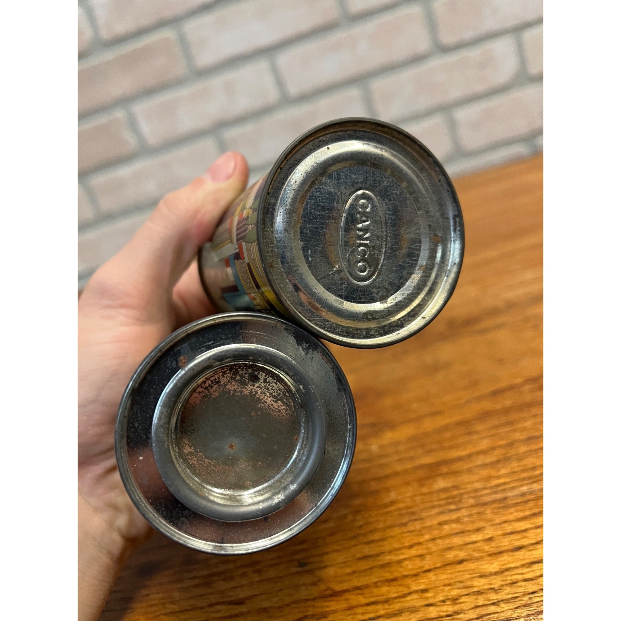 1934 Chicago World’s Fair American Can Co. Mini Banks Cans A Century of Progress
