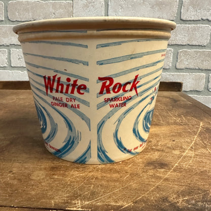 Vintage White Rock Ginger Ale Sparkling Water Waxed Ice Bucket  Soda Pop Advertising