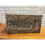 Pre-Prohibition Vintage Oshkosh Brewing Co. Chief Oshkosh Wood Beer Crate Box