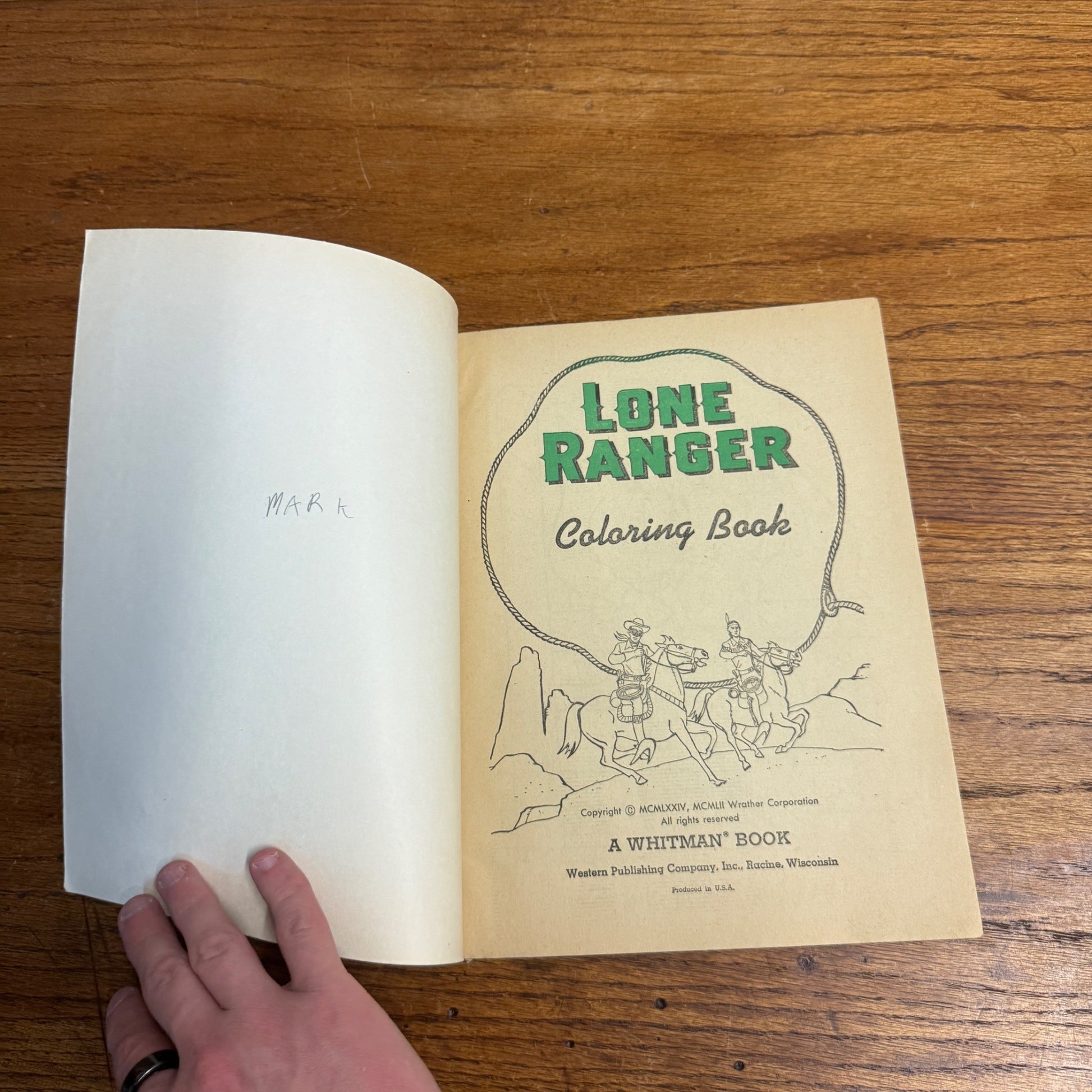 Vintage Lone Ranger Color & Activity Book 1974 Whitman U S.A. Used
